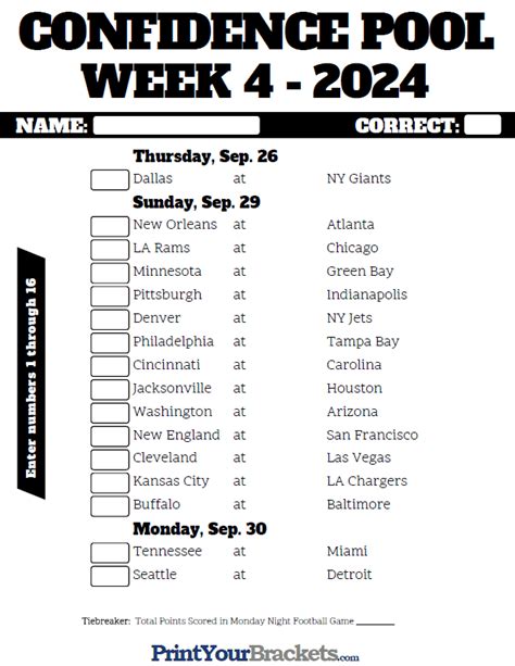 nfl odds week 4